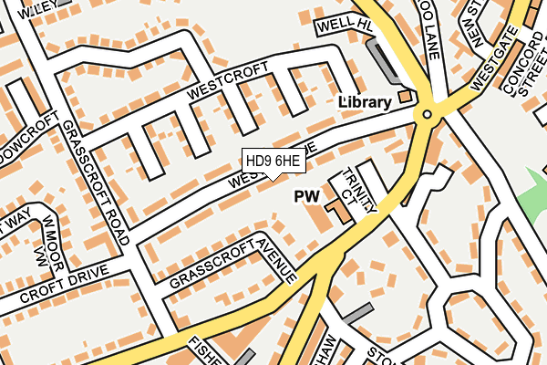HD9 6HE map - OS OpenMap – Local (Ordnance Survey)
