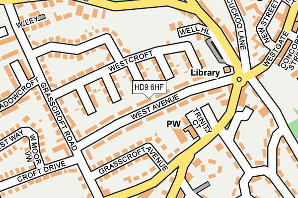 HD9 6HF map - OS OpenMap – Local (Ordnance Survey)