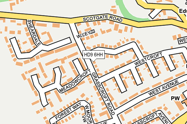 HD9 6HH map - OS OpenMap – Local (Ordnance Survey)