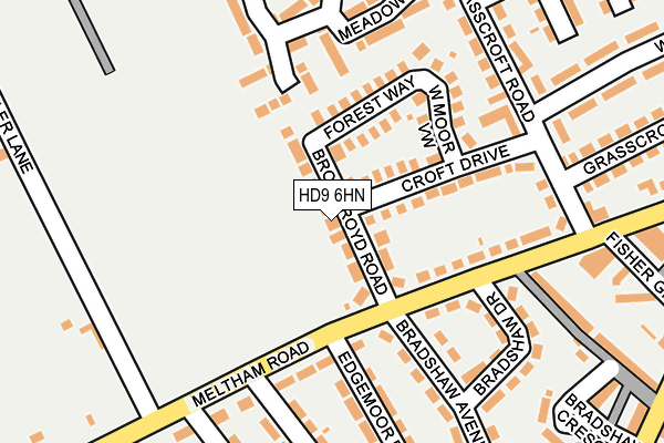 HD9 6HN map - OS OpenMap – Local (Ordnance Survey)