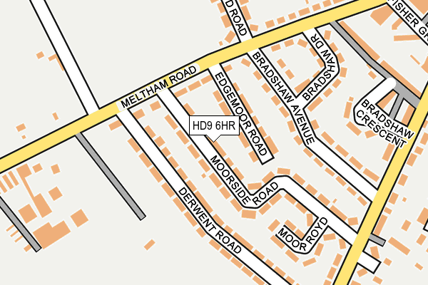 HD9 6HR map - OS OpenMap – Local (Ordnance Survey)