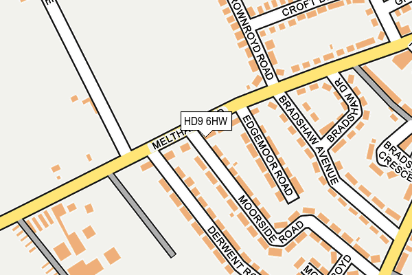 HD9 6HW map - OS OpenMap – Local (Ordnance Survey)