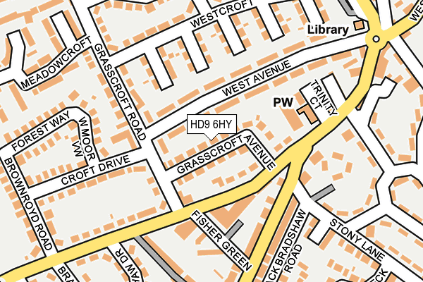 HD9 6HY map - OS OpenMap – Local (Ordnance Survey)