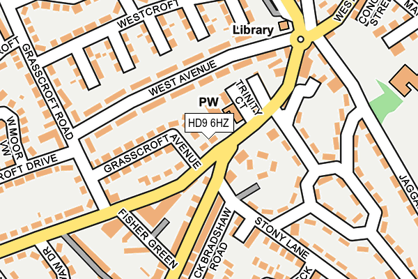 HD9 6HZ map - OS OpenMap – Local (Ordnance Survey)