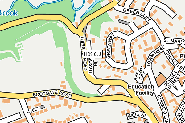 HD9 6JJ map - OS OpenMap – Local (Ordnance Survey)