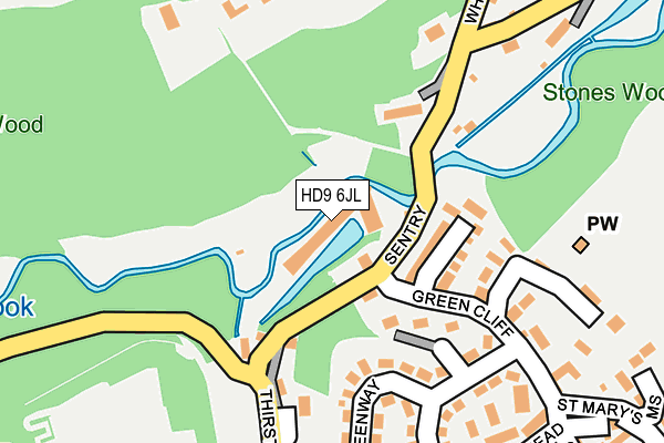 HD9 6JL map - OS OpenMap – Local (Ordnance Survey)