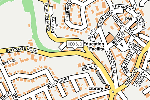 HD9 6JQ map - OS OpenMap – Local (Ordnance Survey)
