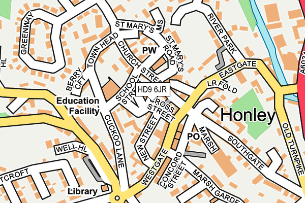 HD9 6JR map - OS OpenMap – Local (Ordnance Survey)
