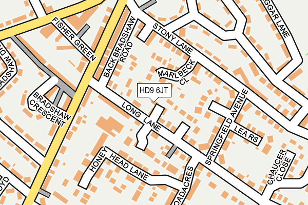 HD9 6JT map - OS OpenMap – Local (Ordnance Survey)