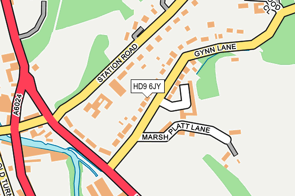 HD9 6JY map - OS OpenMap – Local (Ordnance Survey)