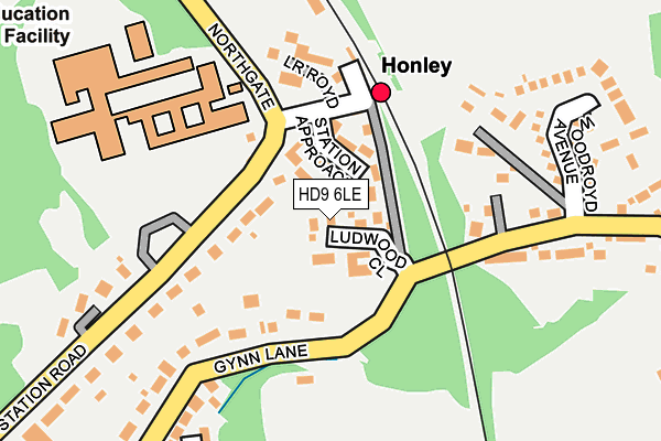 HD9 6LE map - OS OpenMap – Local (Ordnance Survey)