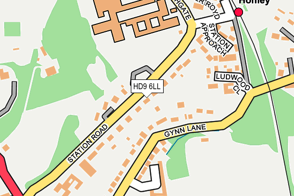 HD9 6LL map - OS OpenMap – Local (Ordnance Survey)
