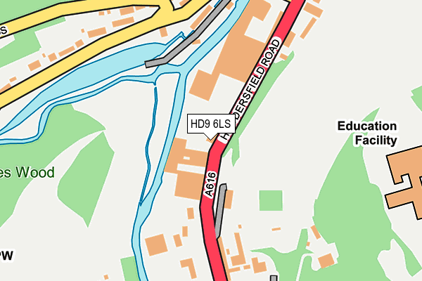 HD9 6LS map - OS OpenMap – Local (Ordnance Survey)