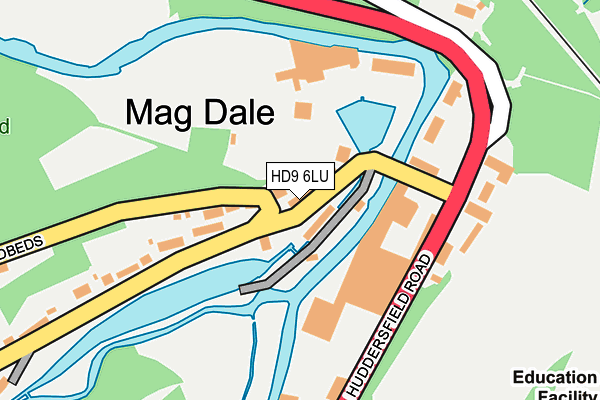 HD9 6LU map - OS OpenMap – Local (Ordnance Survey)