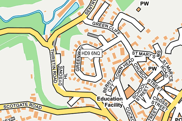 HD9 6NQ map - OS OpenMap – Local (Ordnance Survey)
