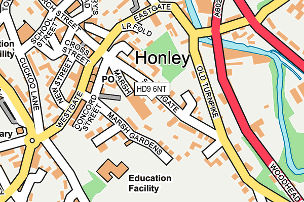 HD9 6NT map - OS OpenMap – Local (Ordnance Survey)