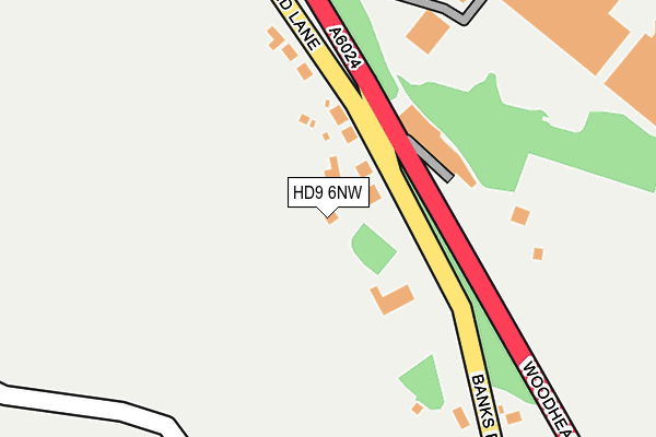 HD9 6NW map - OS OpenMap – Local (Ordnance Survey)