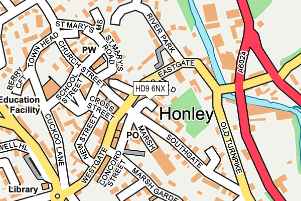 HD9 6NX map - OS OpenMap – Local (Ordnance Survey)