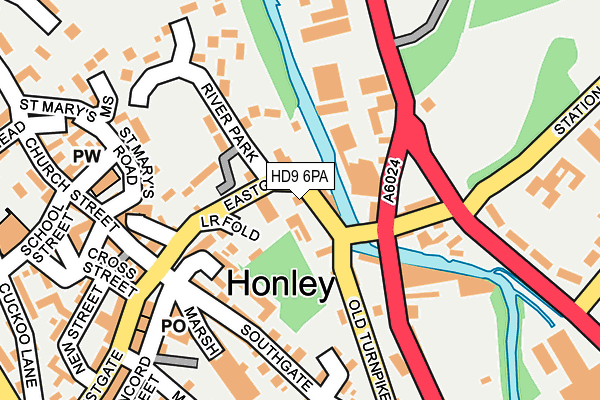 HD9 6PA map - OS OpenMap – Local (Ordnance Survey)