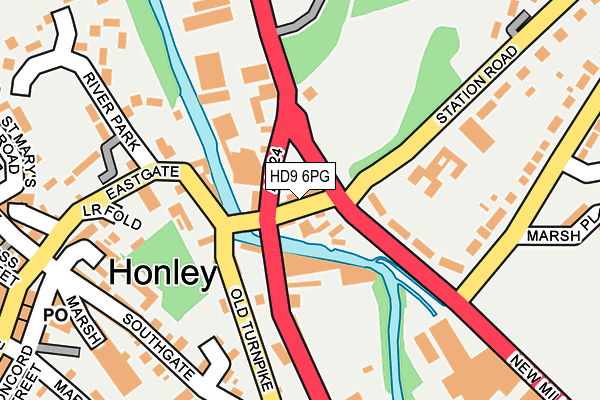 HD9 6PG map - OS OpenMap – Local (Ordnance Survey)