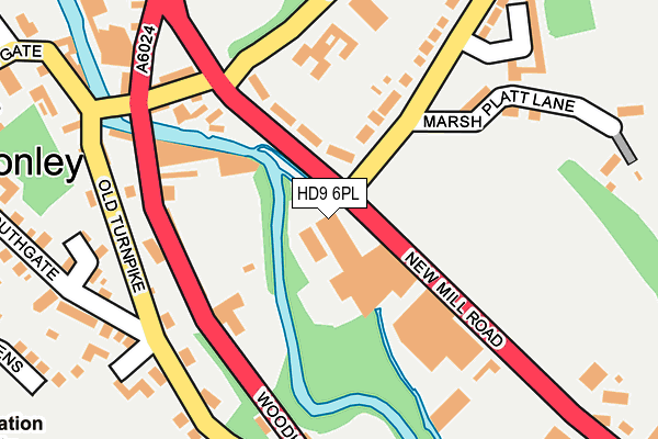 HD9 6PL map - OS OpenMap – Local (Ordnance Survey)