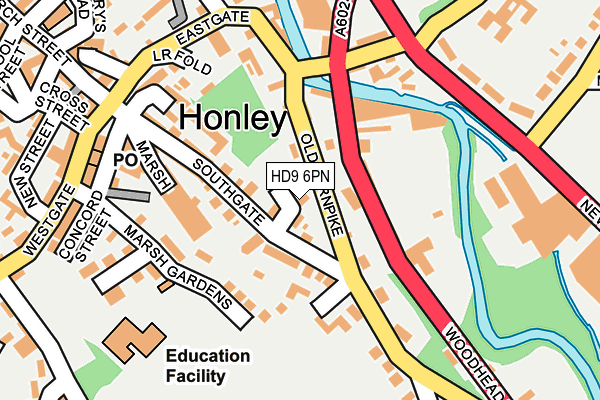 HD9 6PN map - OS OpenMap – Local (Ordnance Survey)