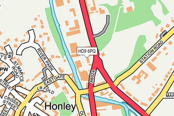 HD9 6PQ map - OS OpenMap – Local (Ordnance Survey)