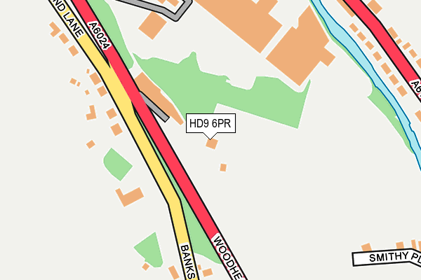 HD9 6PR map - OS OpenMap – Local (Ordnance Survey)