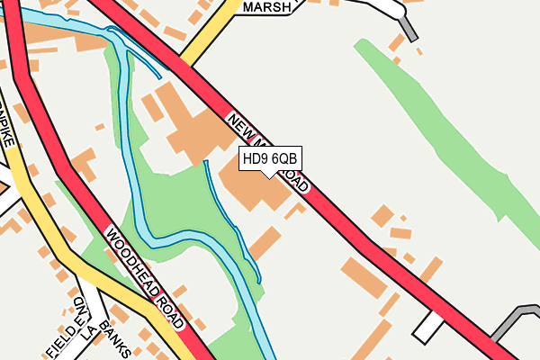 HD9 6QB map - OS OpenMap – Local (Ordnance Survey)