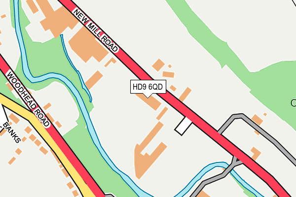 HD9 6QD map - OS OpenMap – Local (Ordnance Survey)