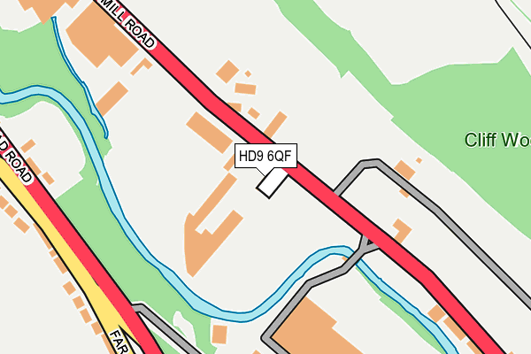 HD9 6QF map - OS OpenMap – Local (Ordnance Survey)
