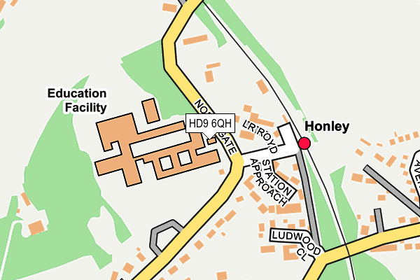 HD9 6QH map - OS OpenMap – Local (Ordnance Survey)