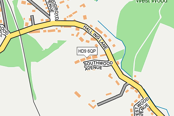 HD9 6QP map - OS OpenMap – Local (Ordnance Survey)