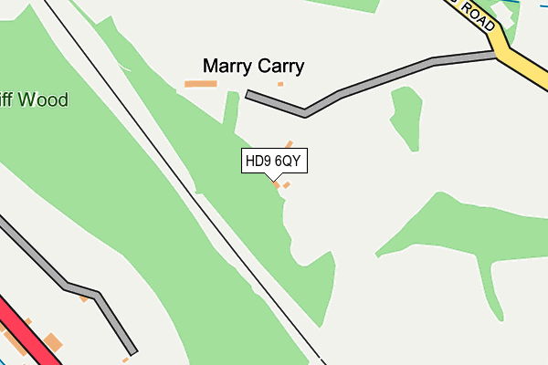 HD9 6QY map - OS OpenMap – Local (Ordnance Survey)