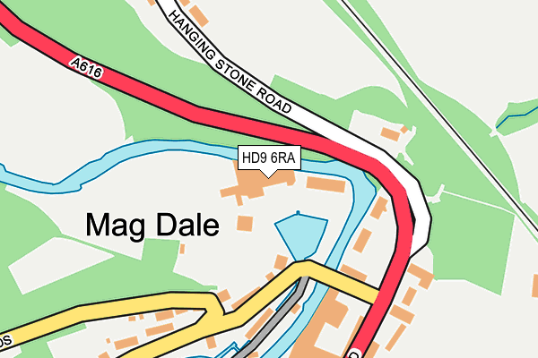 HD9 6RA map - OS OpenMap – Local (Ordnance Survey)
