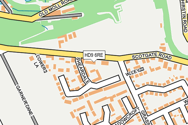 HD9 6RE map - OS OpenMap – Local (Ordnance Survey)