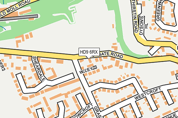 HD9 6RX map - OS OpenMap – Local (Ordnance Survey)