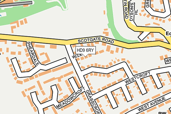 HD9 6RY map - OS OpenMap – Local (Ordnance Survey)