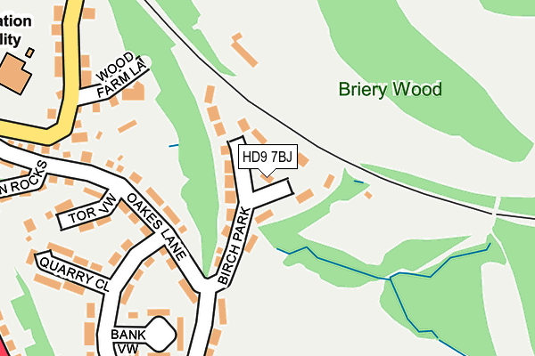 HD9 7BJ map - OS OpenMap – Local (Ordnance Survey)