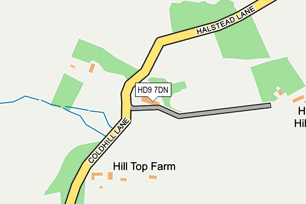 HD9 7DN map - OS OpenMap – Local (Ordnance Survey)