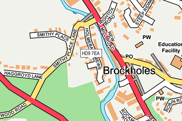 HD9 7EA map - OS OpenMap – Local (Ordnance Survey)