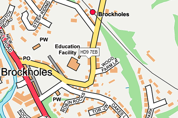 HD9 7EB map - OS OpenMap – Local (Ordnance Survey)