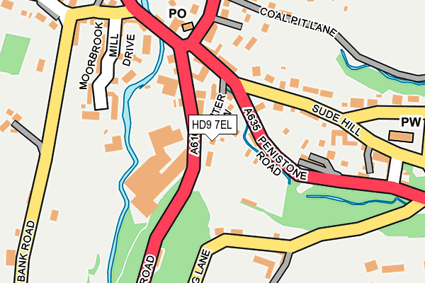 HD9 7EL map - OS OpenMap – Local (Ordnance Survey)