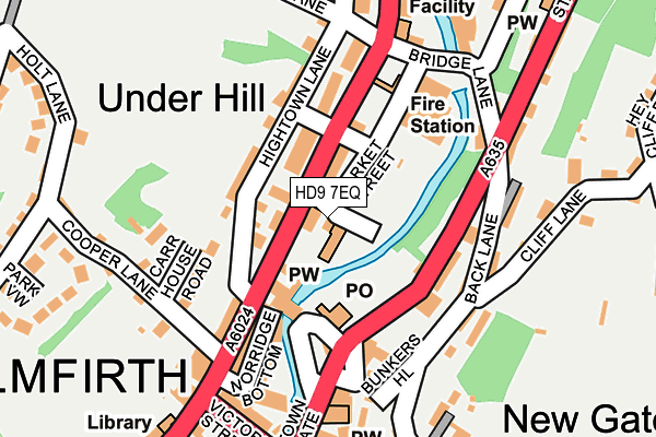 HD9 7EQ map - OS OpenMap – Local (Ordnance Survey)