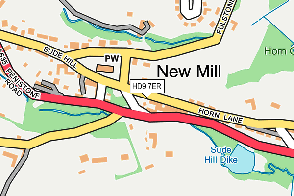 HD9 7ER map - OS OpenMap – Local (Ordnance Survey)