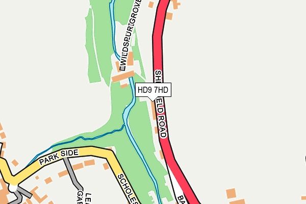 HD9 7HD map - OS OpenMap – Local (Ordnance Survey)