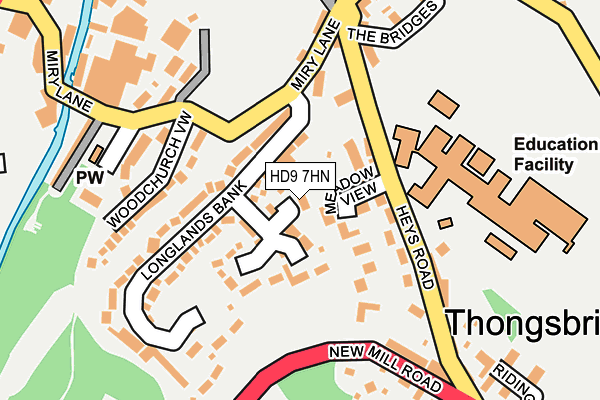 HD9 7HN map - OS OpenMap – Local (Ordnance Survey)
