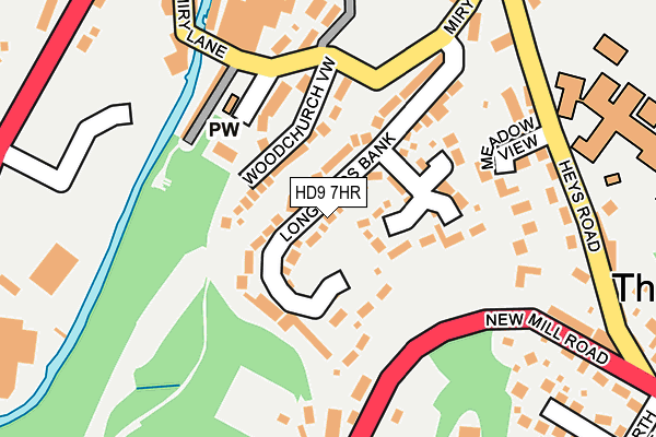 HD9 7HR map - OS OpenMap – Local (Ordnance Survey)