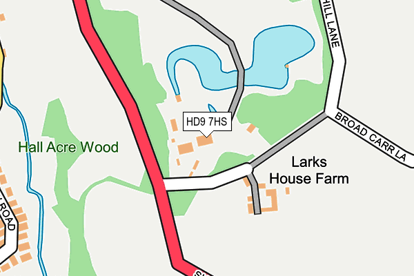 HD9 7HS map - OS OpenMap – Local (Ordnance Survey)