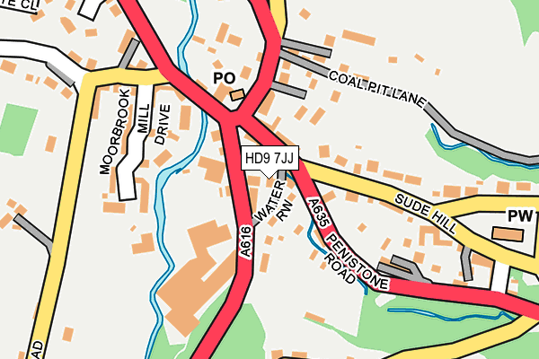 HD9 7JJ map - OS OpenMap – Local (Ordnance Survey)
